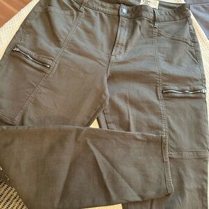 Women's Olive Cargo Jeans